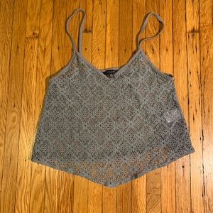 Lace crop tank top